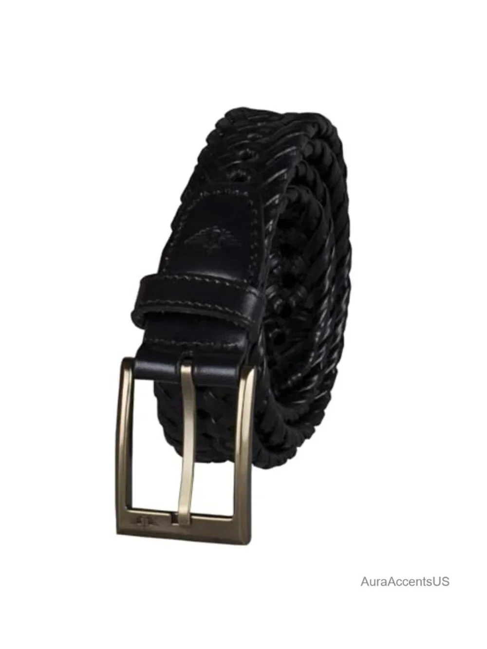 Braided Leather Belt, Fully Adjustable, Men's Casual